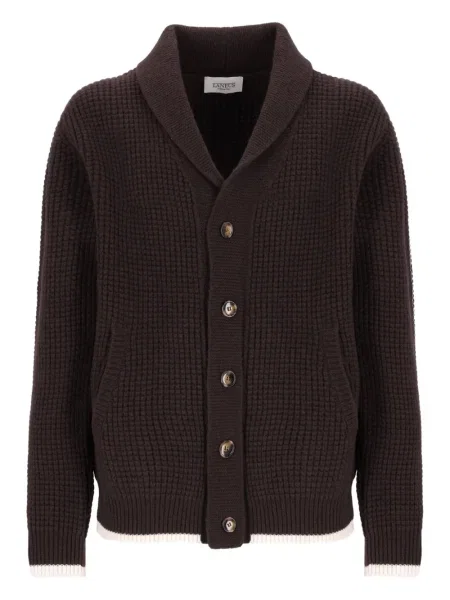 Вълнена жилетка Laneus кафяво