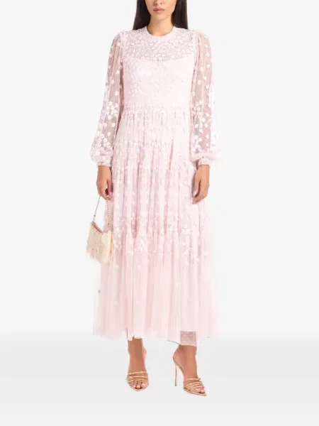 Rochie maxi Needle & Thread cu paiete roz