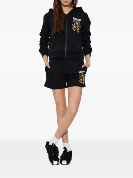 Ursuleț de pluș hanorac cu glugă Moschino negru