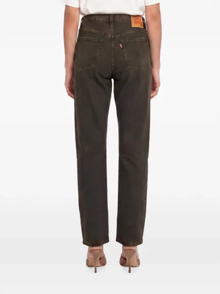 Decupat blugi drepți Levi's® zdrențuiți conici albastru