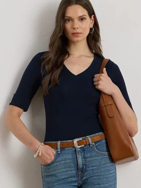 Тениска Lauren Ralph Lauren дамска бяло