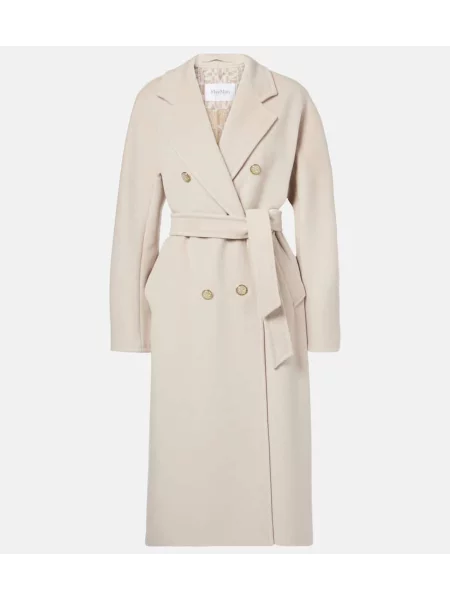 Volneni dvoredni volnen plašč Max Mara bež