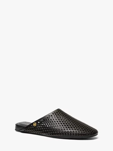 Papuci tip mules Michael Kors din piele negru