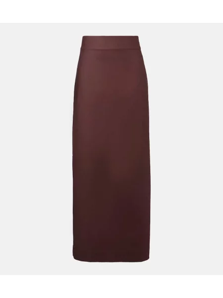 Maxi sukňa Adriana Degreas hnedá