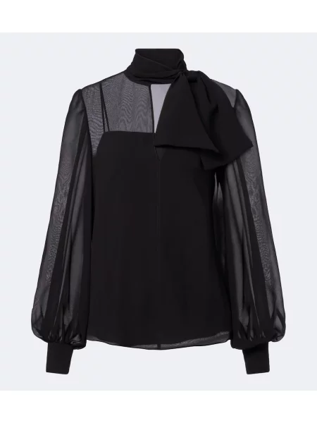 Bluză Valentino de mătase negru