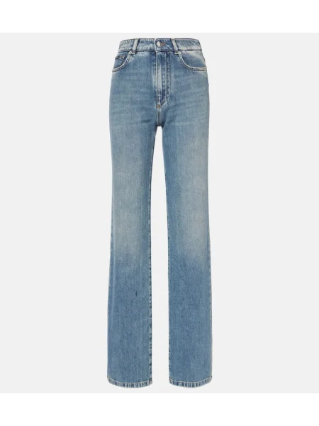 Jeansy Dolce&gabbana z wysoką talią niebieskie