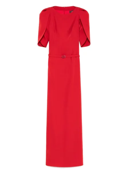Rochie maxi Cristallini de costum roșu