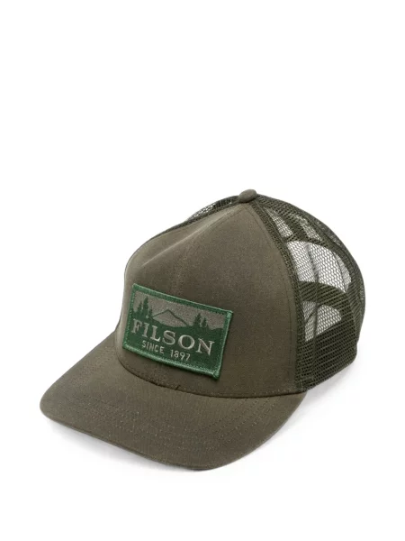 Șapcă Filson plasă cu autograf verde