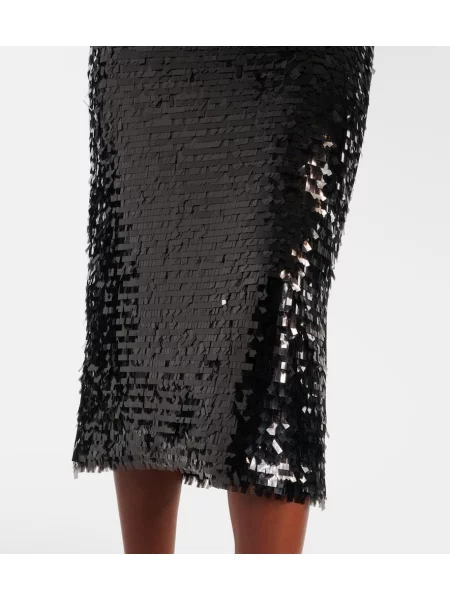 Rochie midi Sportmax din jerseu negru