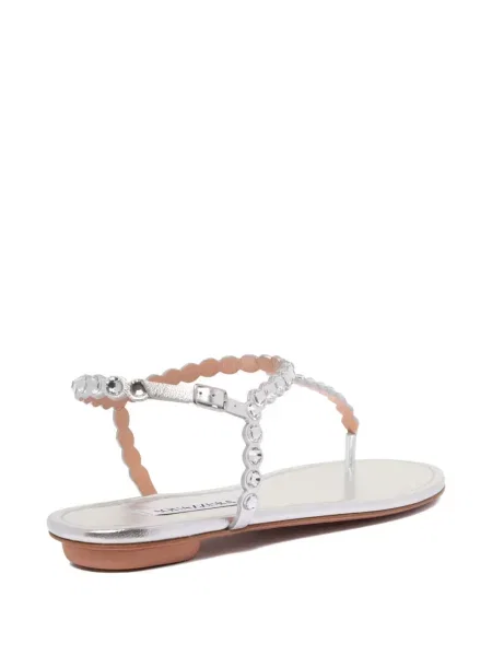 Sandale Aquazzura de cristal argintiu