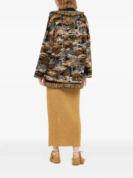 Cardigan Alanui cu franjuri negru