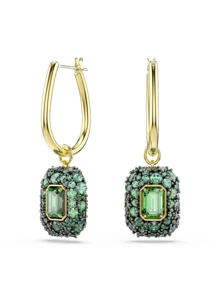 Swarovski cercei pentru femei placati cu aur zirconiu cubic SUBLIMA verde