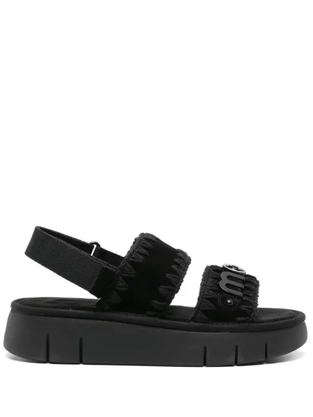 Sandale Mou din piele de căprioară negru