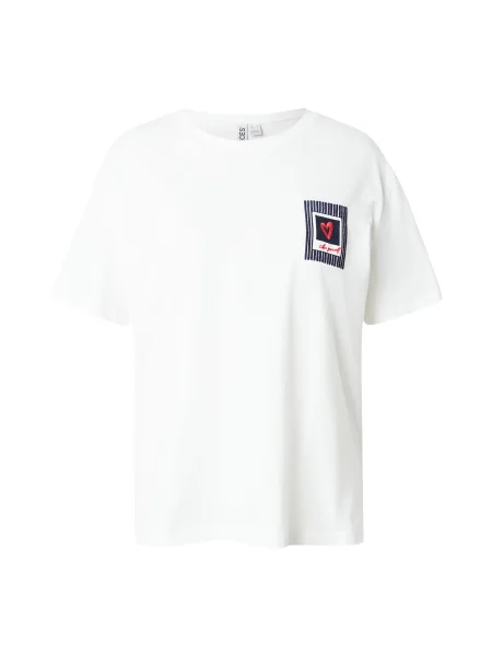 PIECES Tricou PCELOISE bleumarin / roșu alb