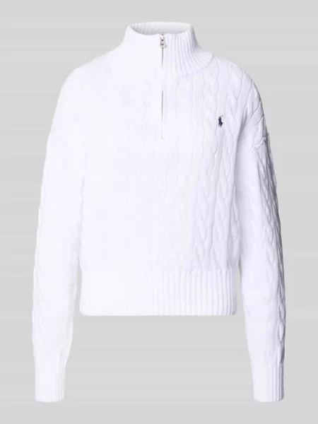 Dzianinowy sweter Polo Ralph Lauren biały