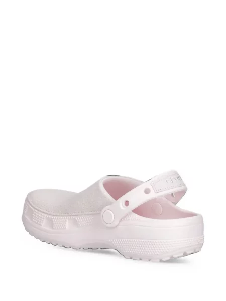 Saboți Crocs slingback clasici din canvas roz