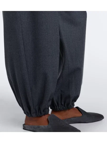 Pantaloni Max Mara de lână gri