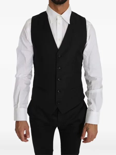 Vestă Dolce & Gabbana cu decolteu în V negru