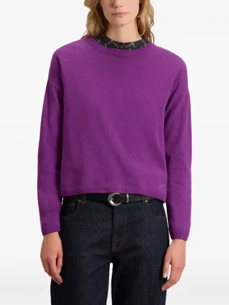 Pulover Woolrich cu decolteu rotund violet