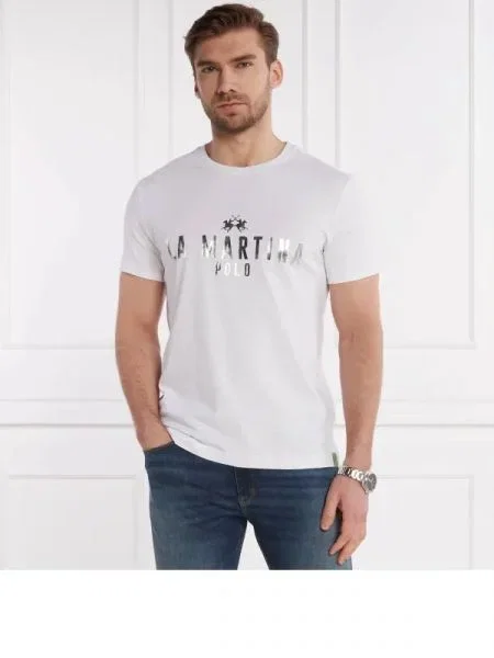 La Martina Tricou alb