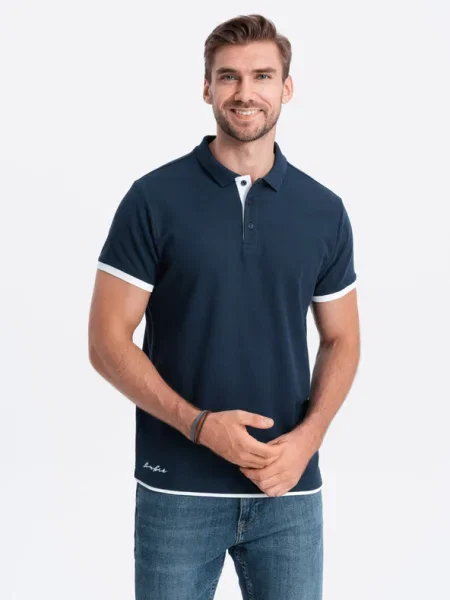 Polo Ombre Clothing albastru