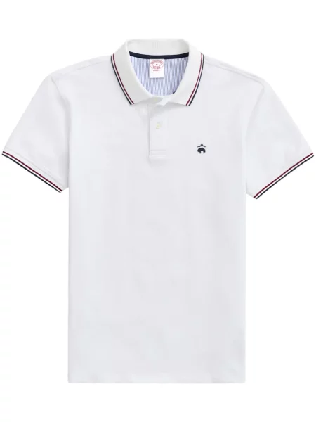 Polo Brooks Brothers cu broderie alb