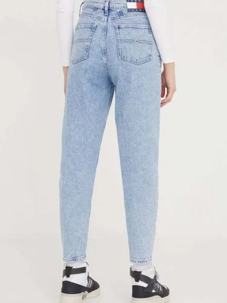 Magas derekú farmerek Tommy Jeans kék