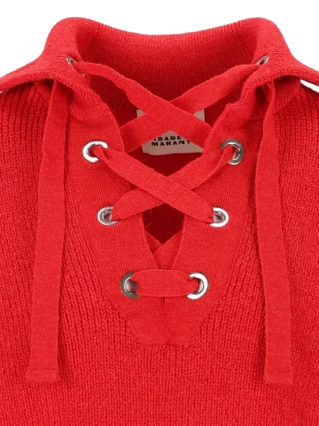 Pulover Isabel Marant de lână roșu