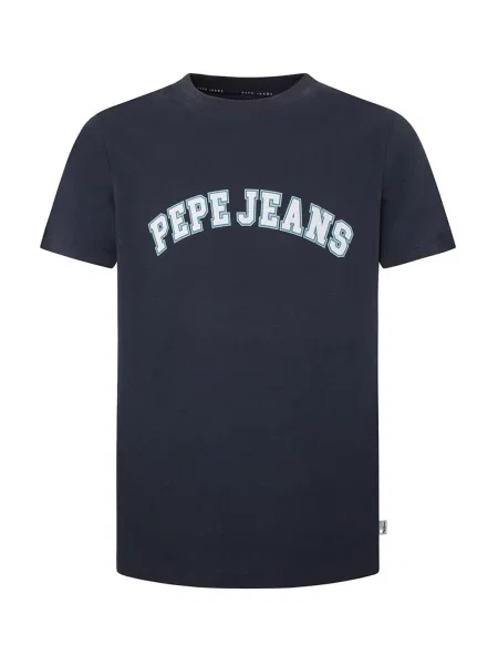 Тениска Pepe Jeans CLEMENT с принт тъмносиньо