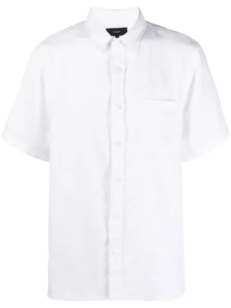 Cămașă Vince de in scurtă alb