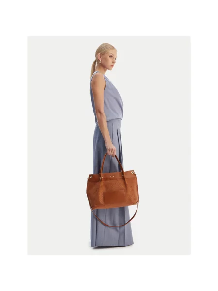 Armani Exchange torebka tote brązowa