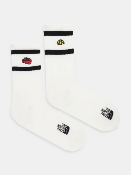 Șosete The North Face Everyday Crew TNF Icons Sock White Dune M alb