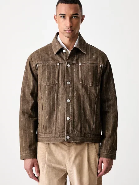 Drôle de Monsieur Monogram geacă de blugi din denim pentru bărbați