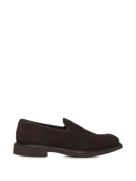 Pantofi loafer Doucal's din piele de căprioară maro