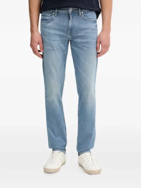 Blugi Guess cu autograf albastru
