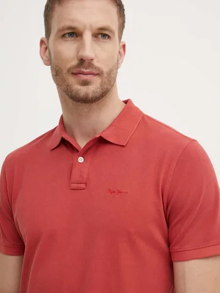 Тениска с яка Pepe Jeans NEW OLIVER GD синьо