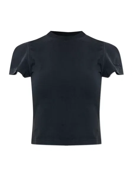 Krótka koszulka Vetements z logo czarna
