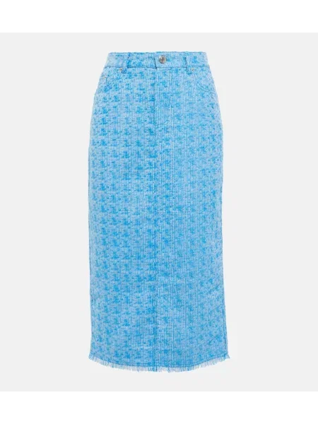 Spódnica midi Staud tweedowa do kolan