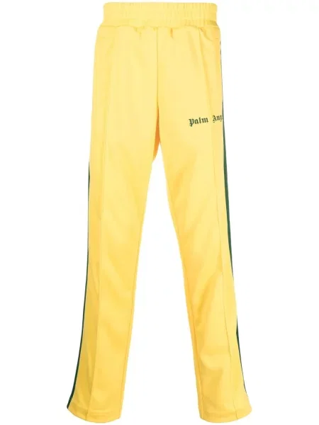 Pantaloni Palm Angels cu dungi alergare galben