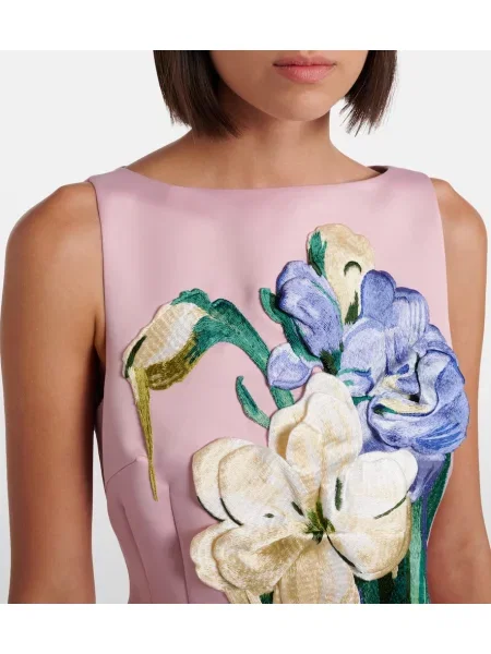 Rochie Leo Lin cu model floral roz