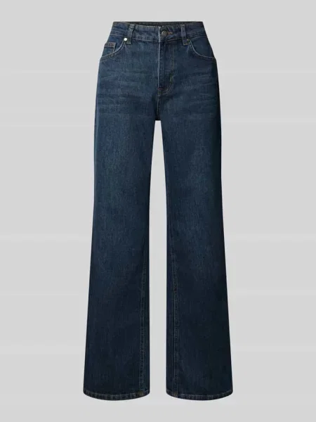 Jeansy o kroju straight fit z mieszanka bawełny model The Louis' My Essential Wardrobe granatowe