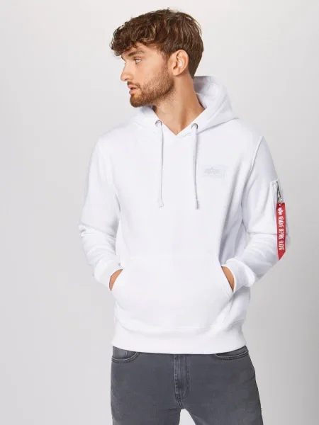 Geacă Alpha Industries cu imagine alb