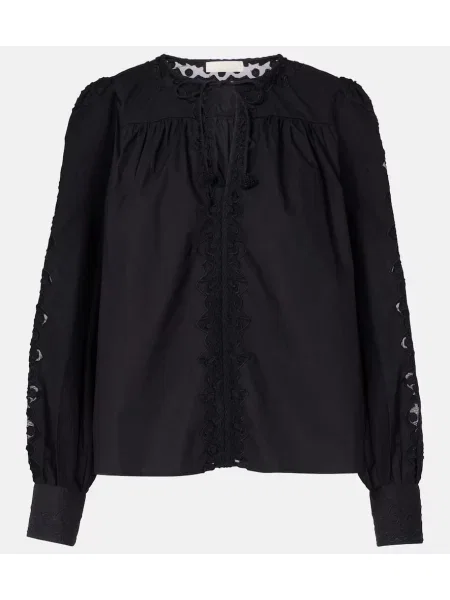 Bluză Ulla Johnson din dantelă negru