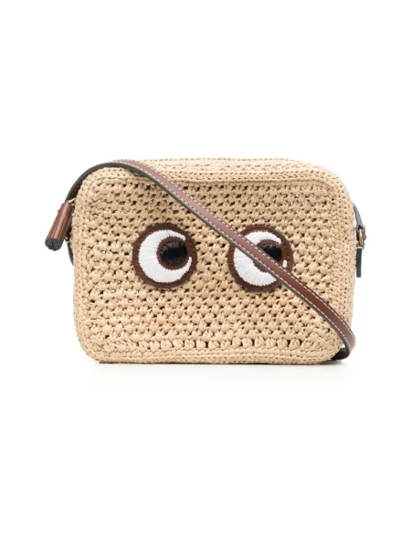 Torebka crossbody Anya Hindmarch skórzana beżowa
