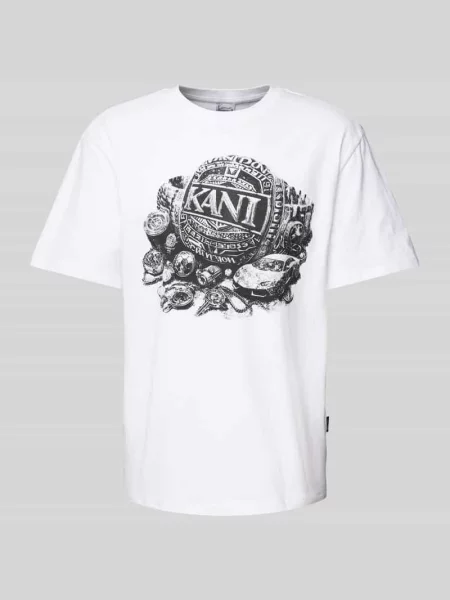 T-shirt z nadrukiem z logo Karl Kani biała