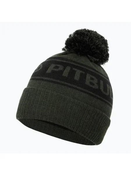 Bărbați Pitbull Beanie Vermel măsline / capac de iarnă negru
