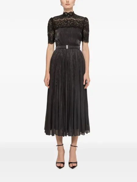 Rochie midi Nissa din șifon negru