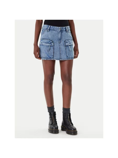 G-Star Raw Farmer szoknya Regular Fit kék