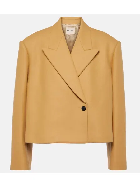 Geacă Khaite de lână bej