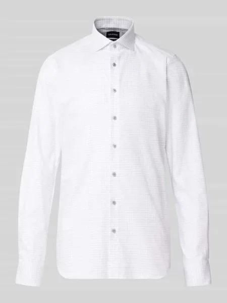 Body krój slim fit koszula biznesowa z bardzo długim rękawem Olymp Level 5 biała